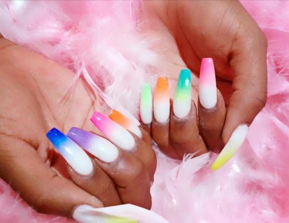 What does ombre nails mean?